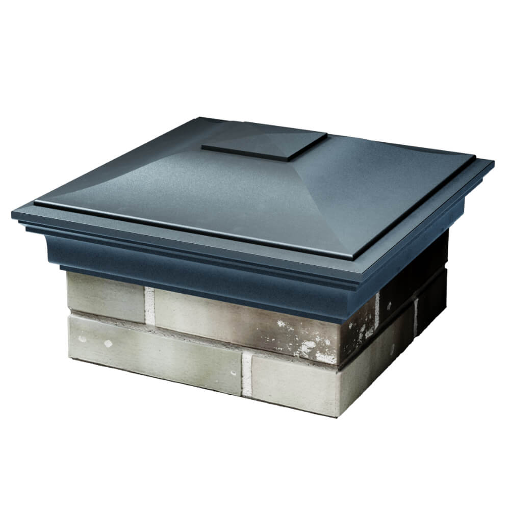 Колпак Zking Монблан Серый на столб 1.5х1.5 кирпича (385х385мм) в Серпухове фото