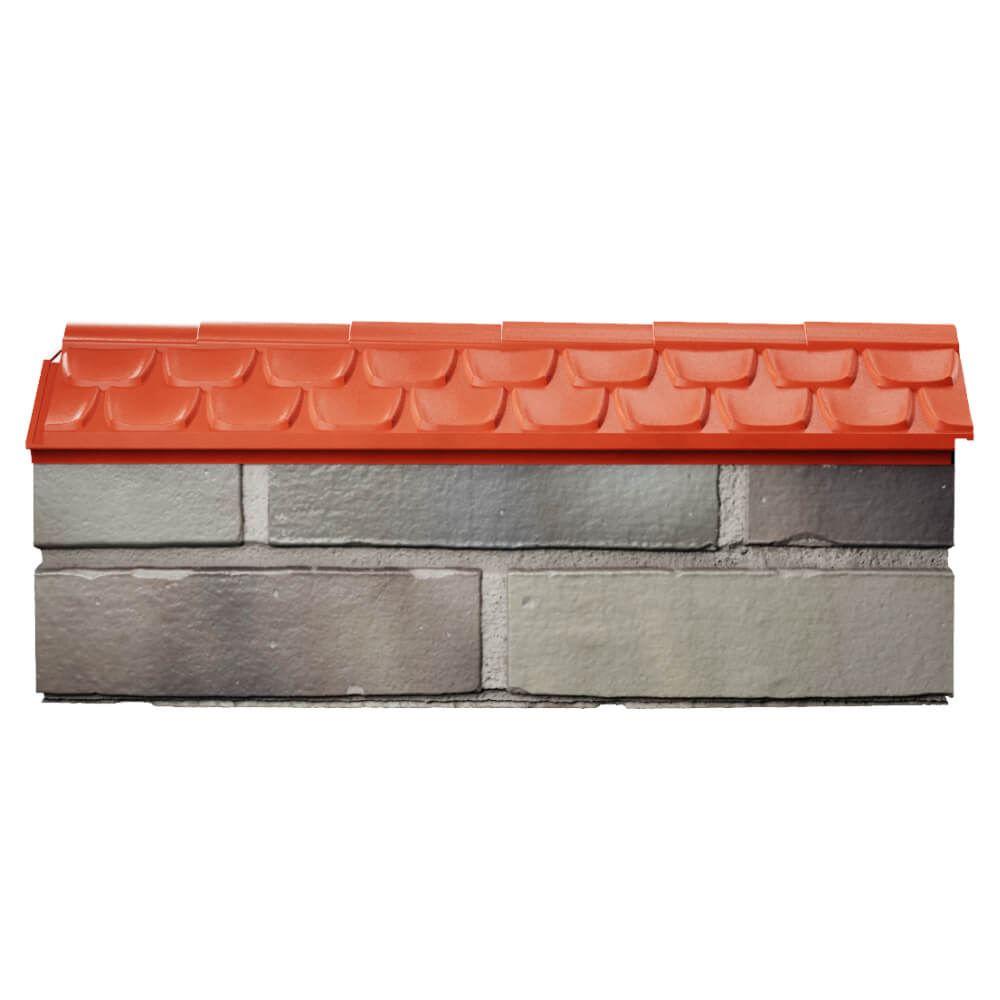 Парапет Zking Эльбрус Красный с посадкой на 0.5 кирпича (130мм) в Серпухове фото