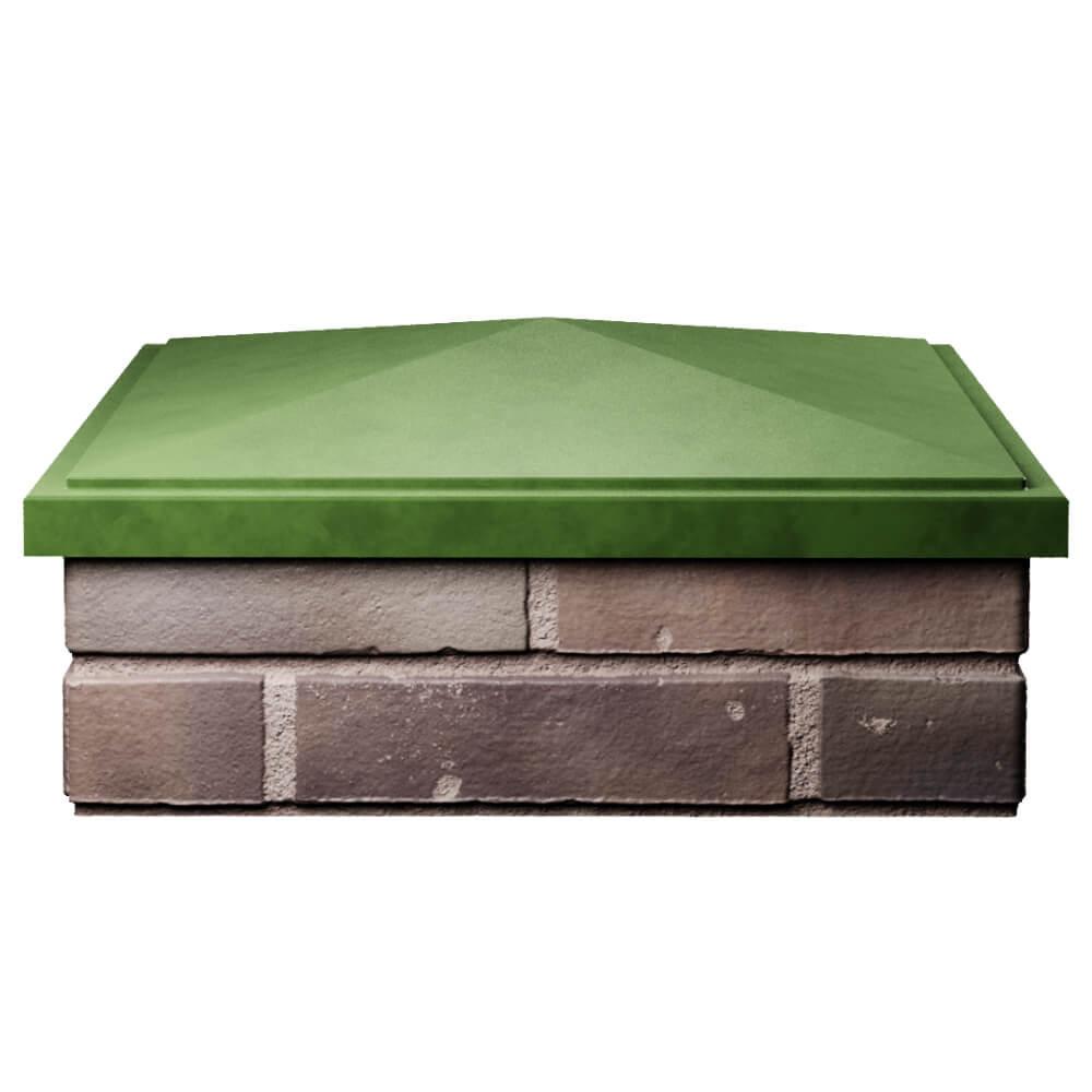 Колпак Zking БонаМоно Зеленый на столб 2х2 кирпича (515х515, 530х530мм) Серпухов фото