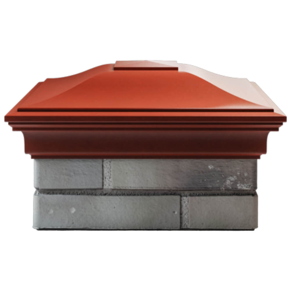 Колпак Zking Монблан Красный на столб 1.5х1.5 кирпича (385х385мм) Серпухов фото