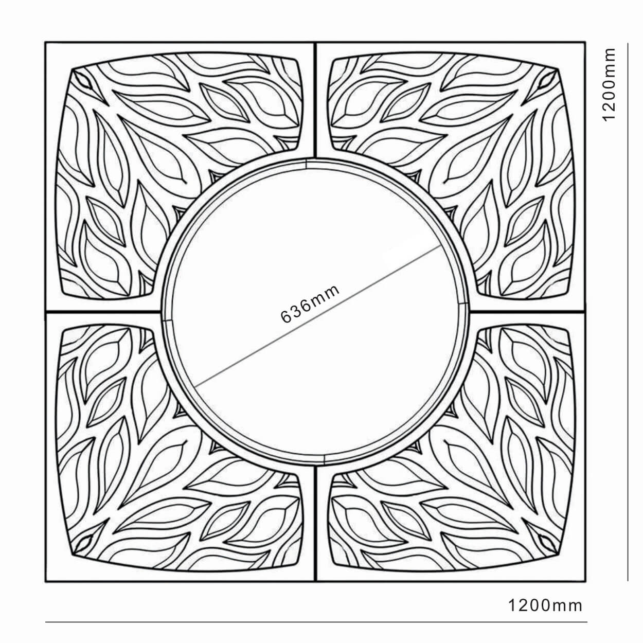 Приствольная решетка для дерева ZKING CRUST 1.2х1.2м Черная в Серпухове фото