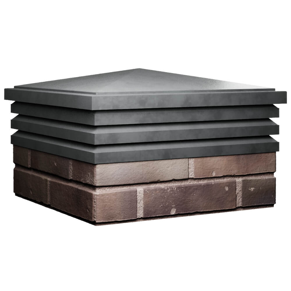 Колпак Zking Бона ХайТек Серый на столб 2х2 кирпича (513х513мм) в Серпухове фото