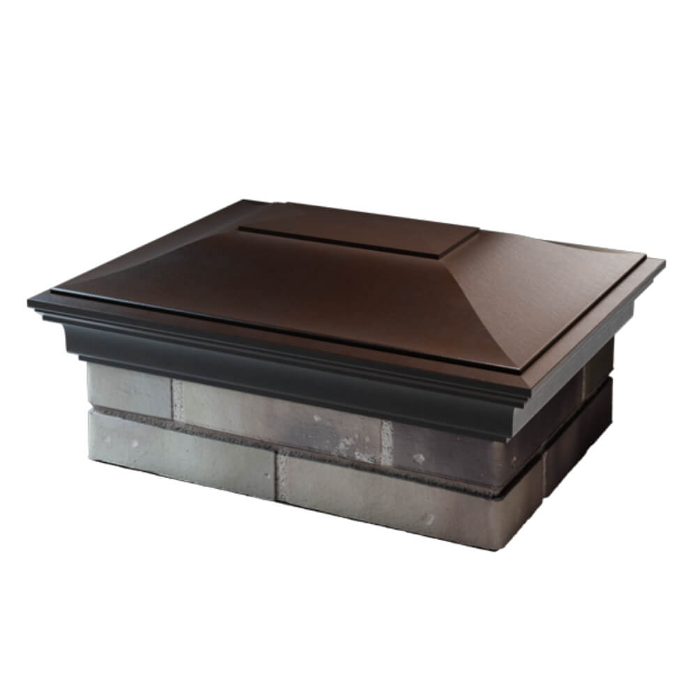 Колпак Zking Монблан Коричневый на столб 2х1.5 кирпича (515х385мм) в Серпухове фото