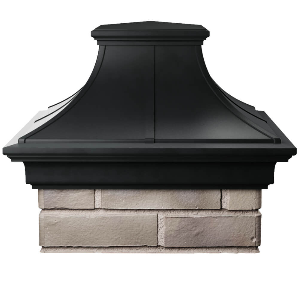 Колпак Zking Монблан Премиум Черный на столб 1.5х1.5 кирпича (385х385мм) Серпухов фото