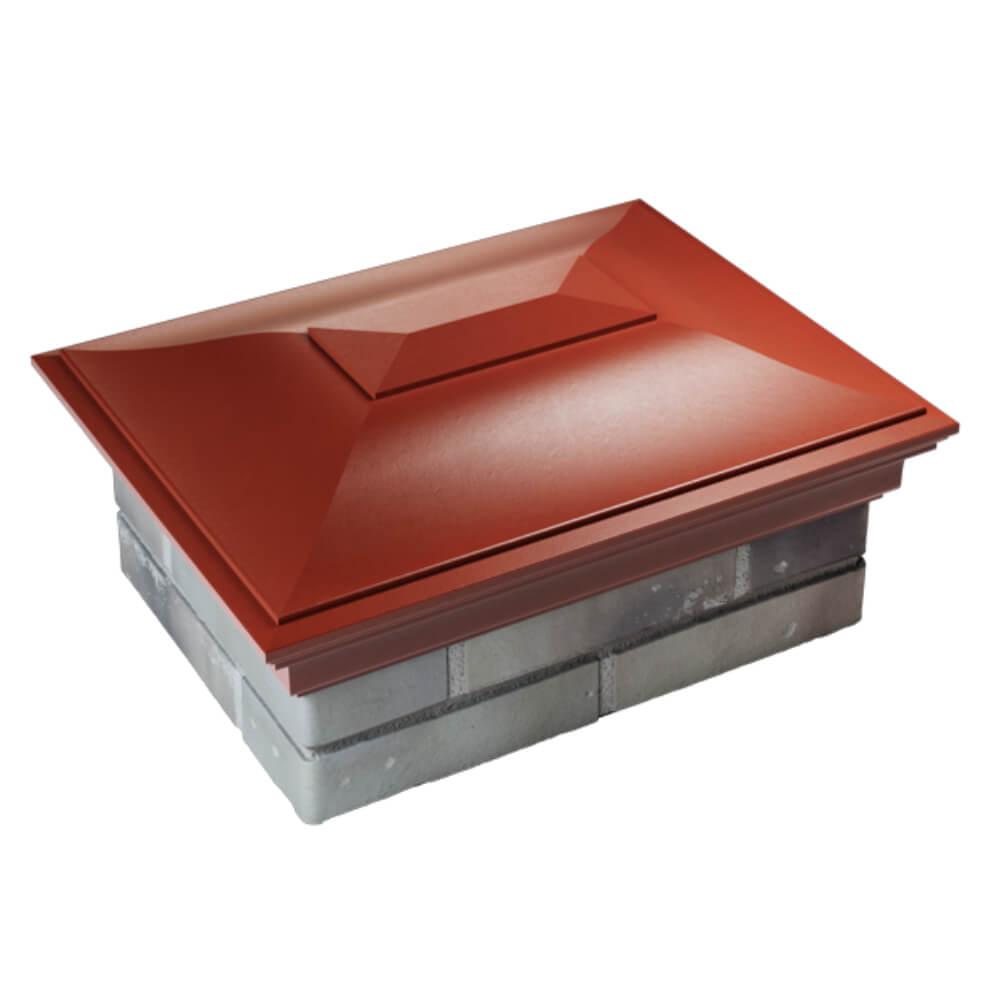 Колпак Zking Монблан Красный на столб 2х1.5 кирпича (515х385мм) Серпухов фото