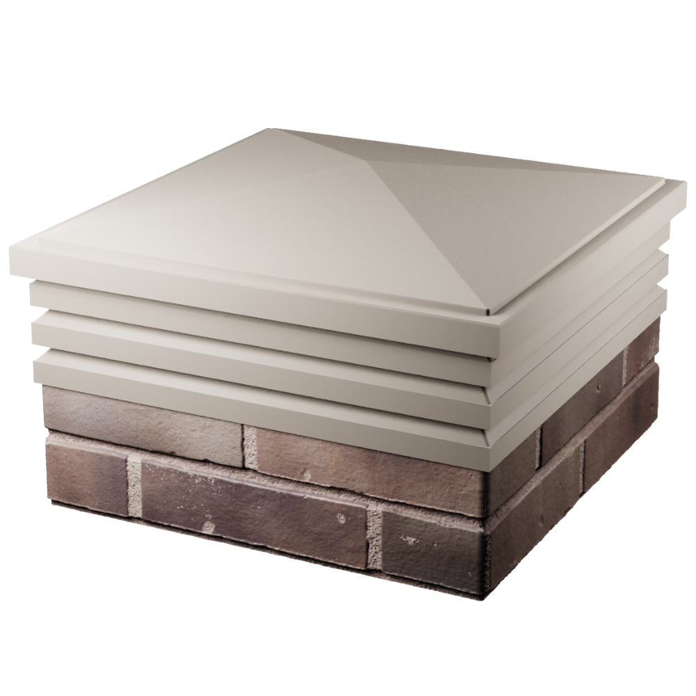 Колпак Zking Бона ХайТек Бежевый на столб 2х2 кирпича (513х513мм) в Серпухове фото