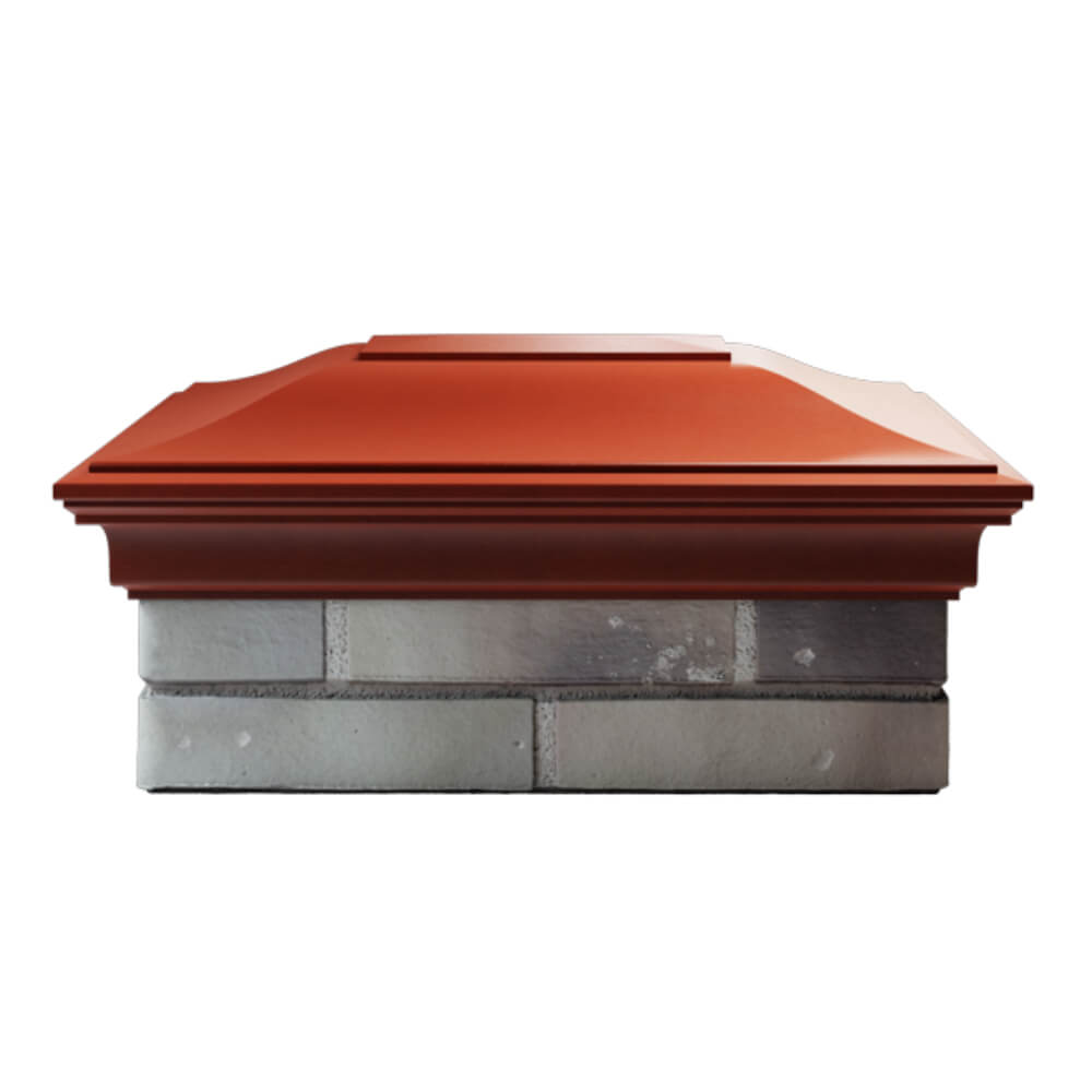 Колпак Zking Монблан Красный на столб 2х1.5 кирпича (515х385мм) в Серпухове фото