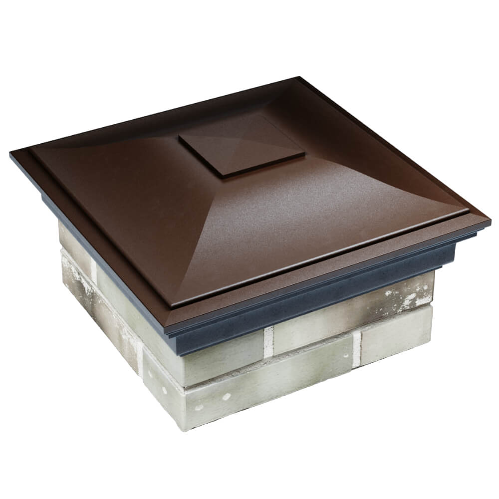 Колпак Zking Монблан Коричневый на столб 1.5х1.5 кирпича (385х385мм) в Серпухове фото