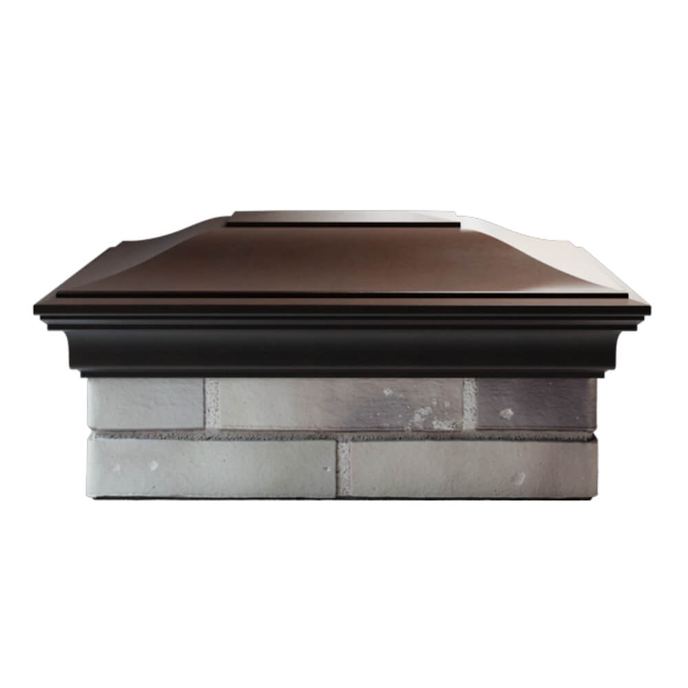 Колпак Zking Монблан Коричневый на столб 2х1.5 кирпича (515х385мм) в Серпухове фото