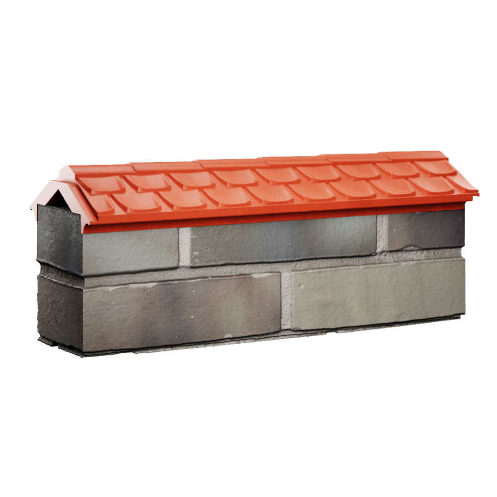 Парапет Zking Эльбрус Красный с посадкой на 0.5 кирпича (130мм) Серпухов фото