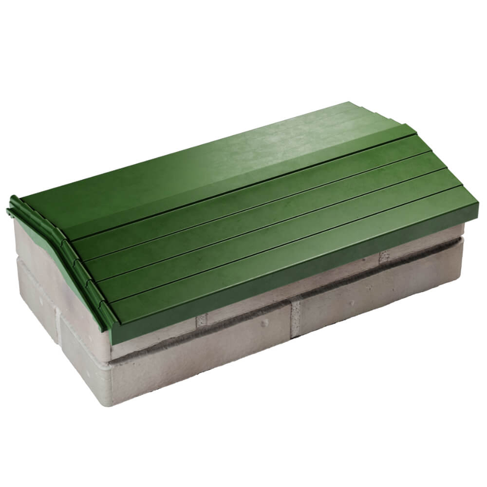 Парапет Zking Бона ХайТек Зеленый с посадкой на 1 кирпич (200/225/255мм) в Серпухове фото