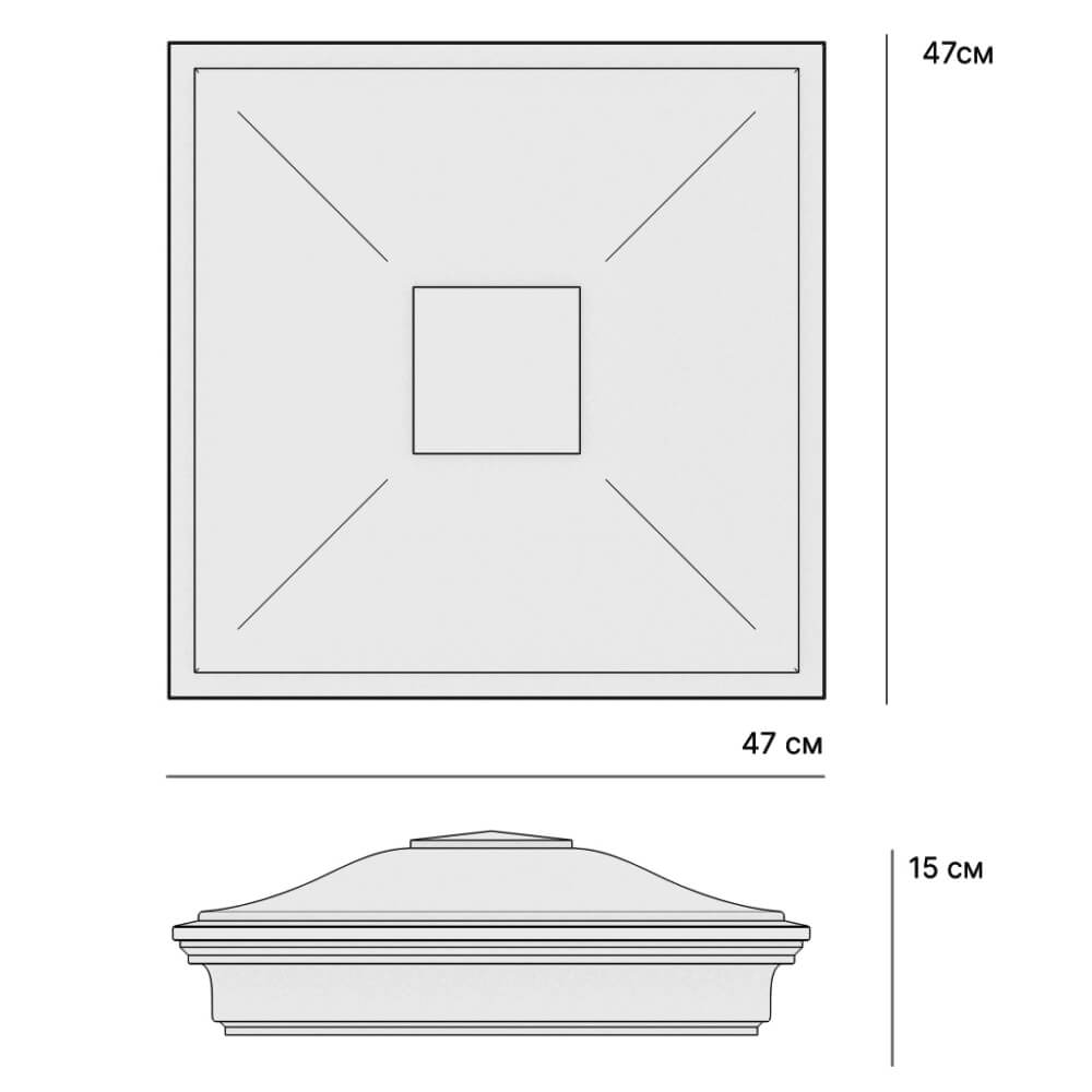 Колпак Zking Монблан Коричневый на столб 1.5х1.5 кирпича (385х385мм) в Серпухове фото