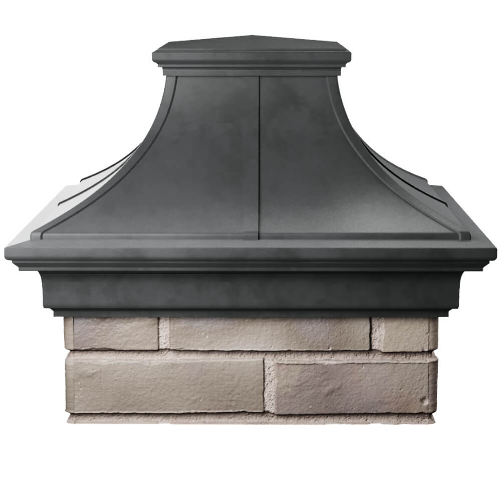 Колпак Zking Монблан Премиум Серый на столб 1.5х1.5 кирпича (385х385мм) Серпухов фото