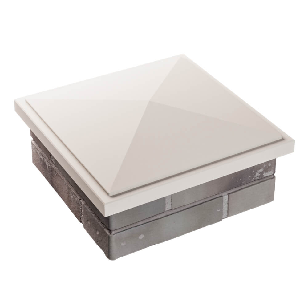 Колпак Zking БонаМоно Бежевый на столб 1.5х1.5 кирпича (385х385, 400х400мм) в Серпухове фото