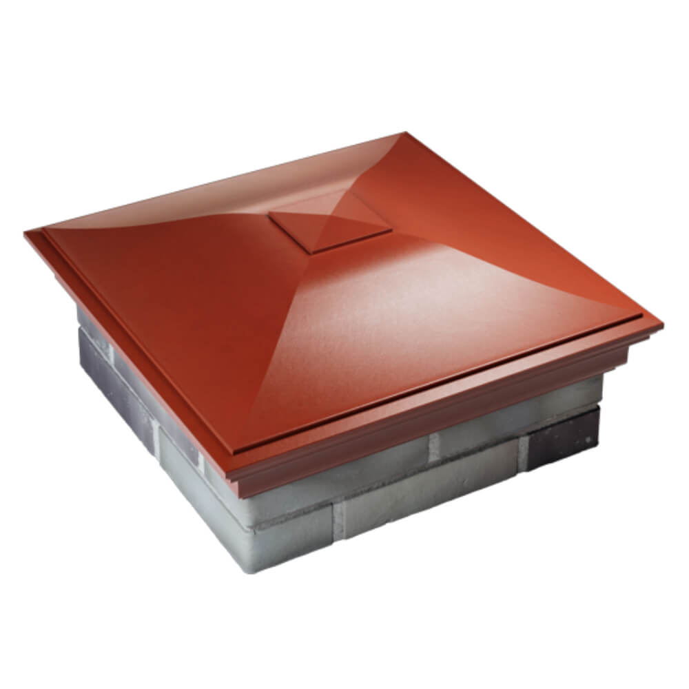 Колпак Zking Монблан Красный на столб 2х2 кирпича (515х515мм) Серпухов фото