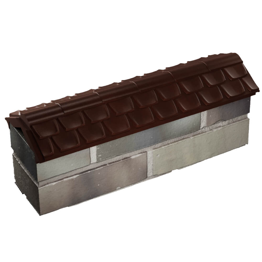 Парапет Zking Эльбрус Коричневый с посадкой на 0.5 кирпича (130мм) в Серпухове фото