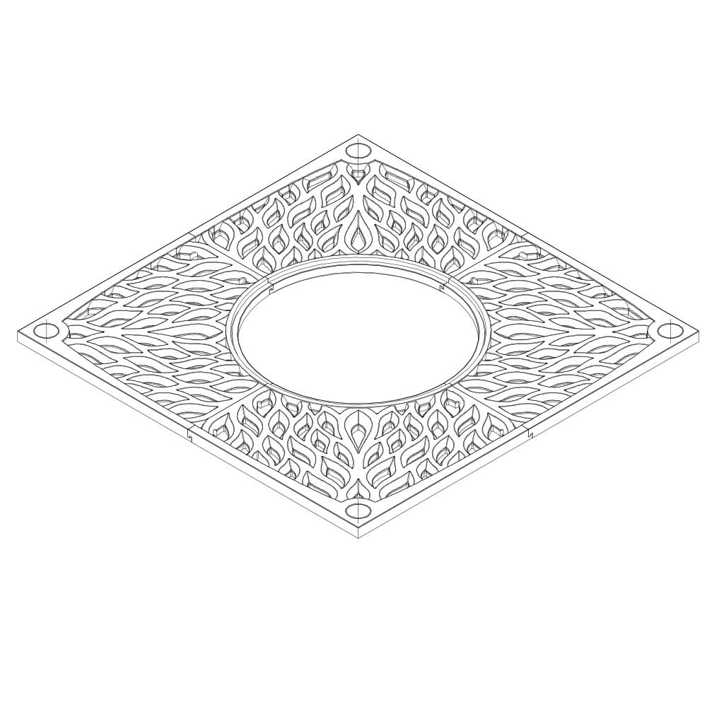 Приствольная решетка для дерева ZKING CRUST 2х2м Черная в Серпухове фото