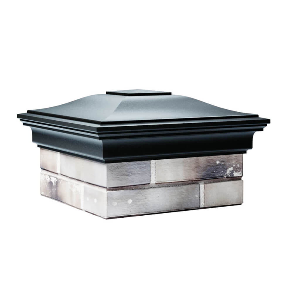 Колпак Zking Монблан Черный на столб 1.5х1.5 еврокирпича 0.7НФ (355х355мм) в Серпухове фото