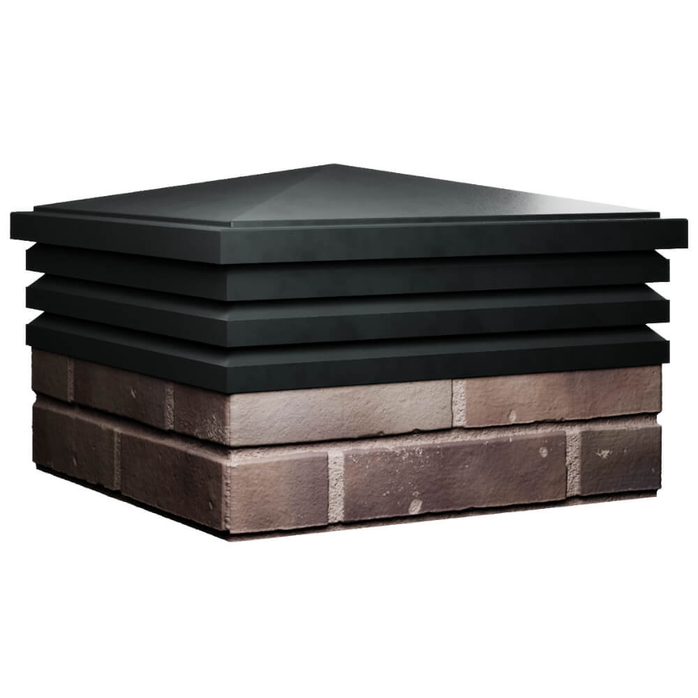 Колпак Zking Бона ХайТек Черный на столб 2х2 кирпича (513х513мм) в Серпухове фото