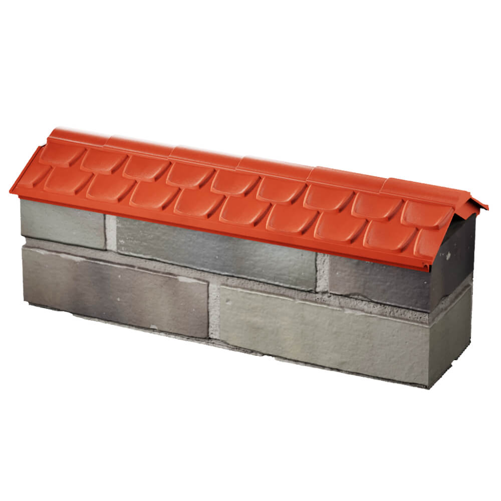 Парапет Zking Эльбрус Красный с посадкой на 0.5 кирпича (130мм) в Серпухове фото