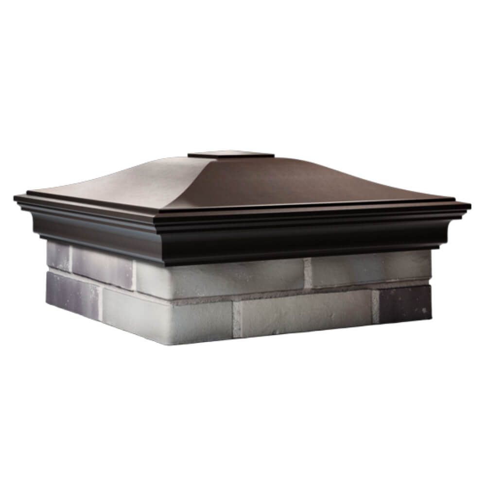 Колпак Zking Монблан Коричневый на столб 2х2 кирпича (515х515мм) в Серпухове фото