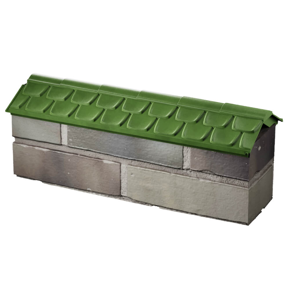 Парапет Zking Эльбрус Зеленый с посадкой на 0.5 кирпича (130мм) в Серпухове фото