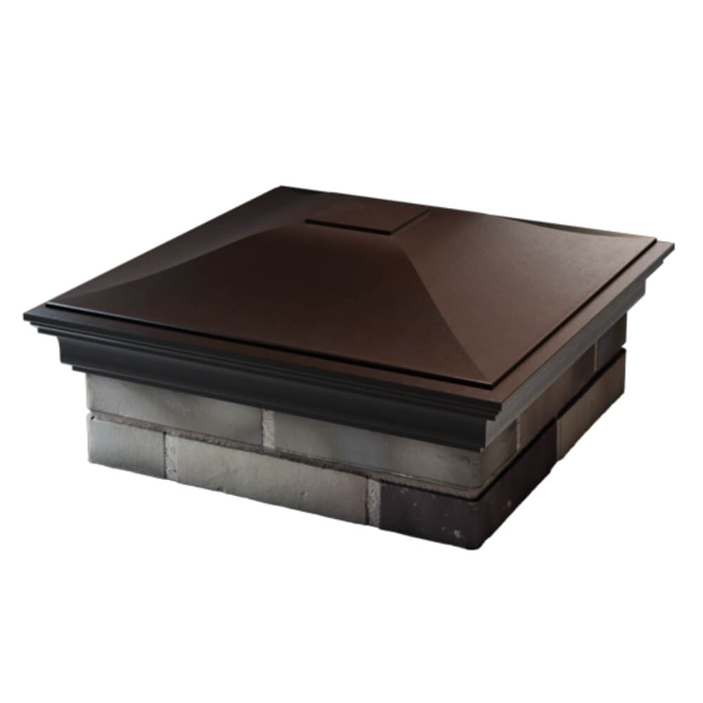 Колпак Zking Монблан Коричневый на столб 2х2 кирпича (515х515мм) в Серпухове фото