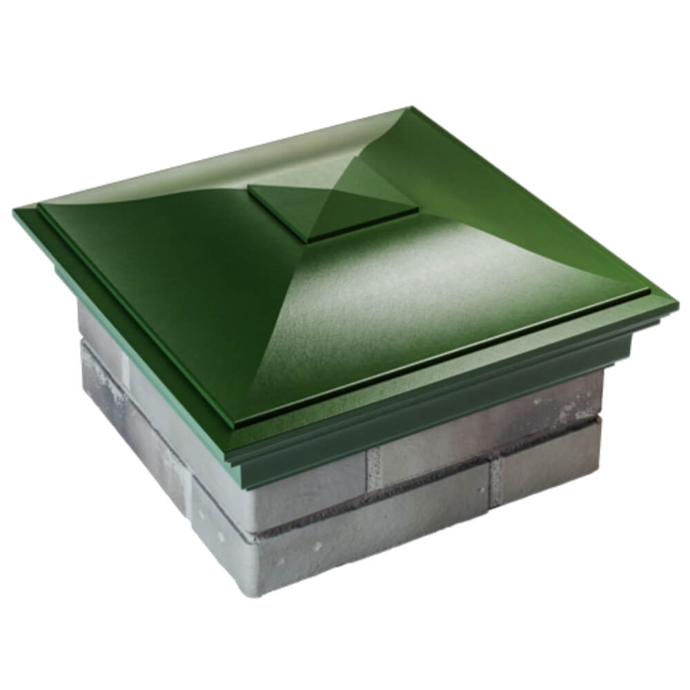 Колпак Zking Монблан Зеленый на столб 1.5х1.5 кирпича (385х385мм) в Серпухове фото