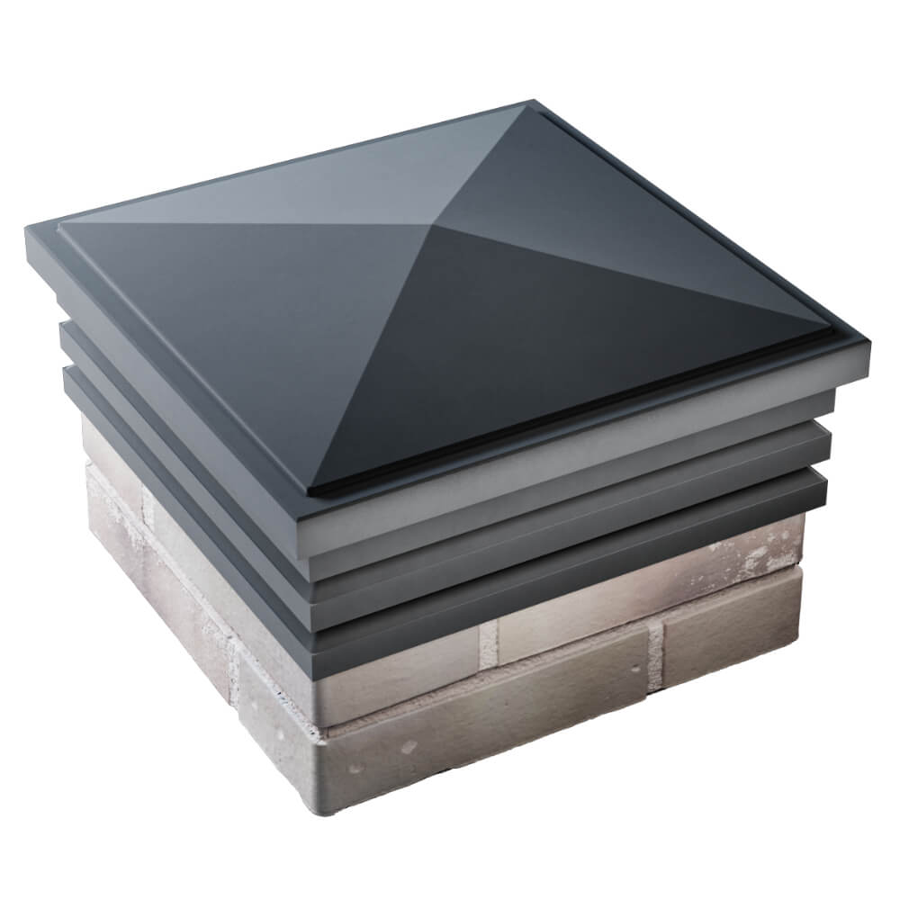 Колпак Zking Бона ХайТек Серый на столб 1.5х1.5 кирпича (385х385мм) в Серпухове фото