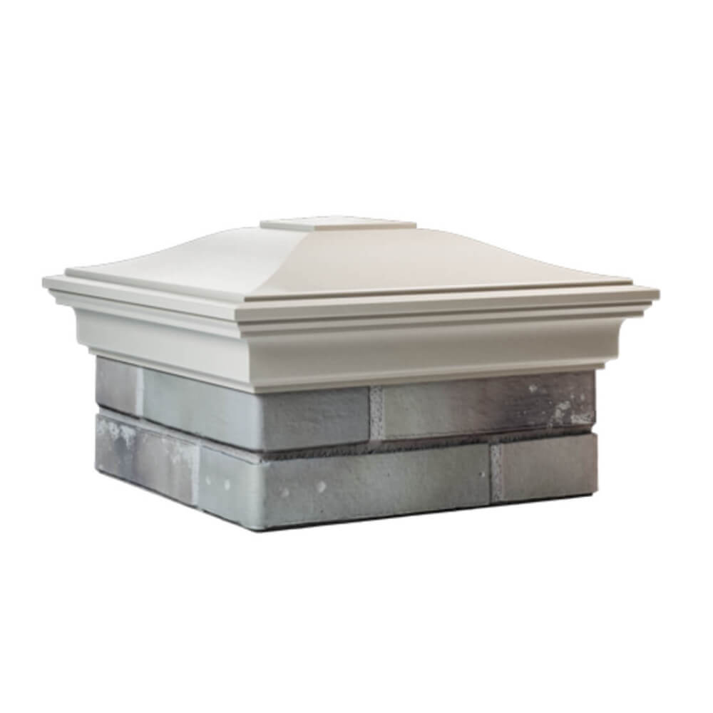 Колпак Zking Монблан Бежевый на столб 1.5х1.5 еврокирпича 0.7НФ (355х355мм) в Серпухове фото