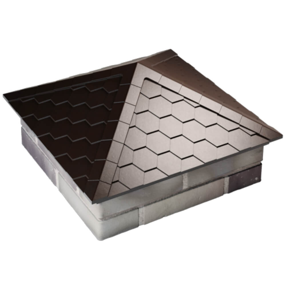 Колпак Zking Эверест Коричневый на столб 2х2 кирпича (535х535мм) Серпухов фото