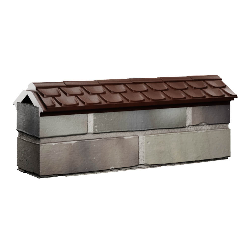 Парапет Zking Эльбрус Коричневый с посадкой на 0.5 кирпича (130мм) Серпухов фото