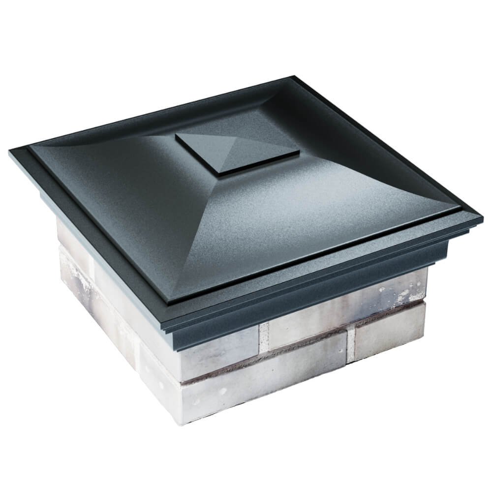 Колпак Zking Монблан Черный на столб 1.5х1.5 кирпича (385х385мм) в Серпухове фото