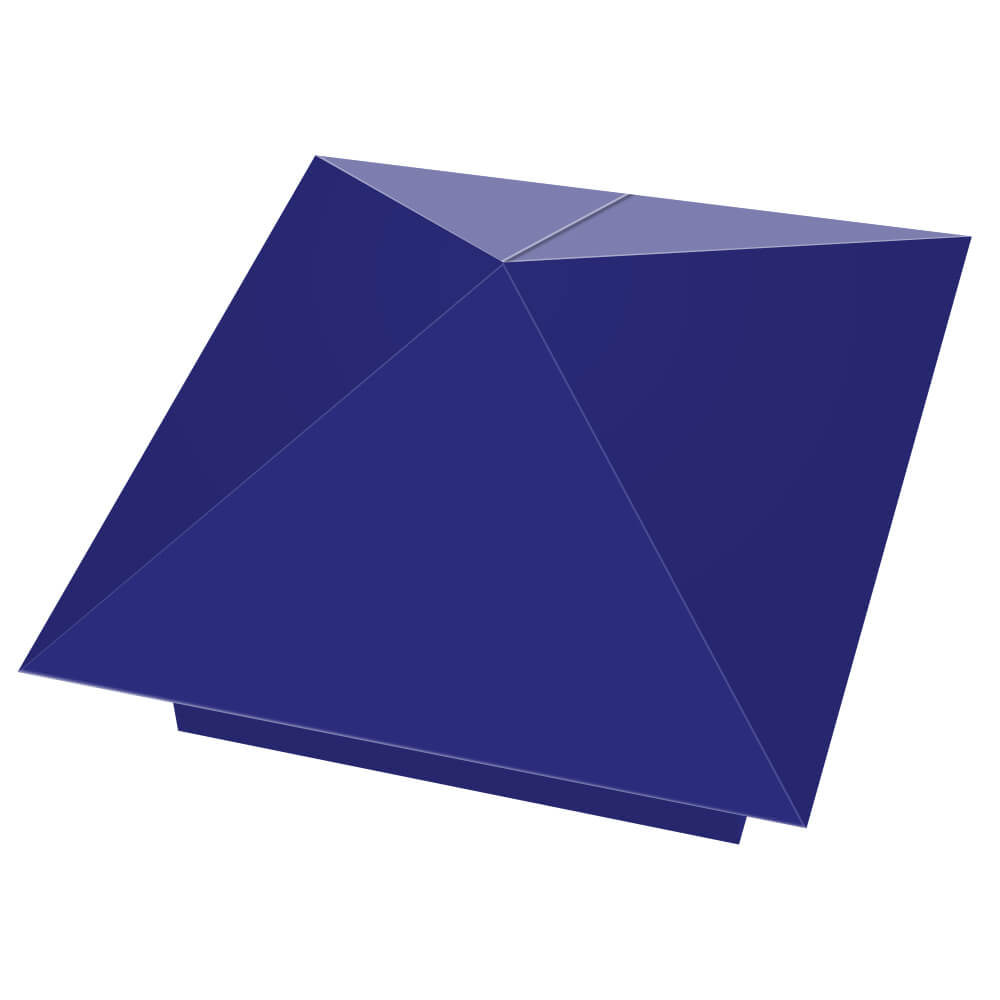 Колпак металлический 400х400мм RAL5002 Синий Ультрамарин заборный Серпухов фото