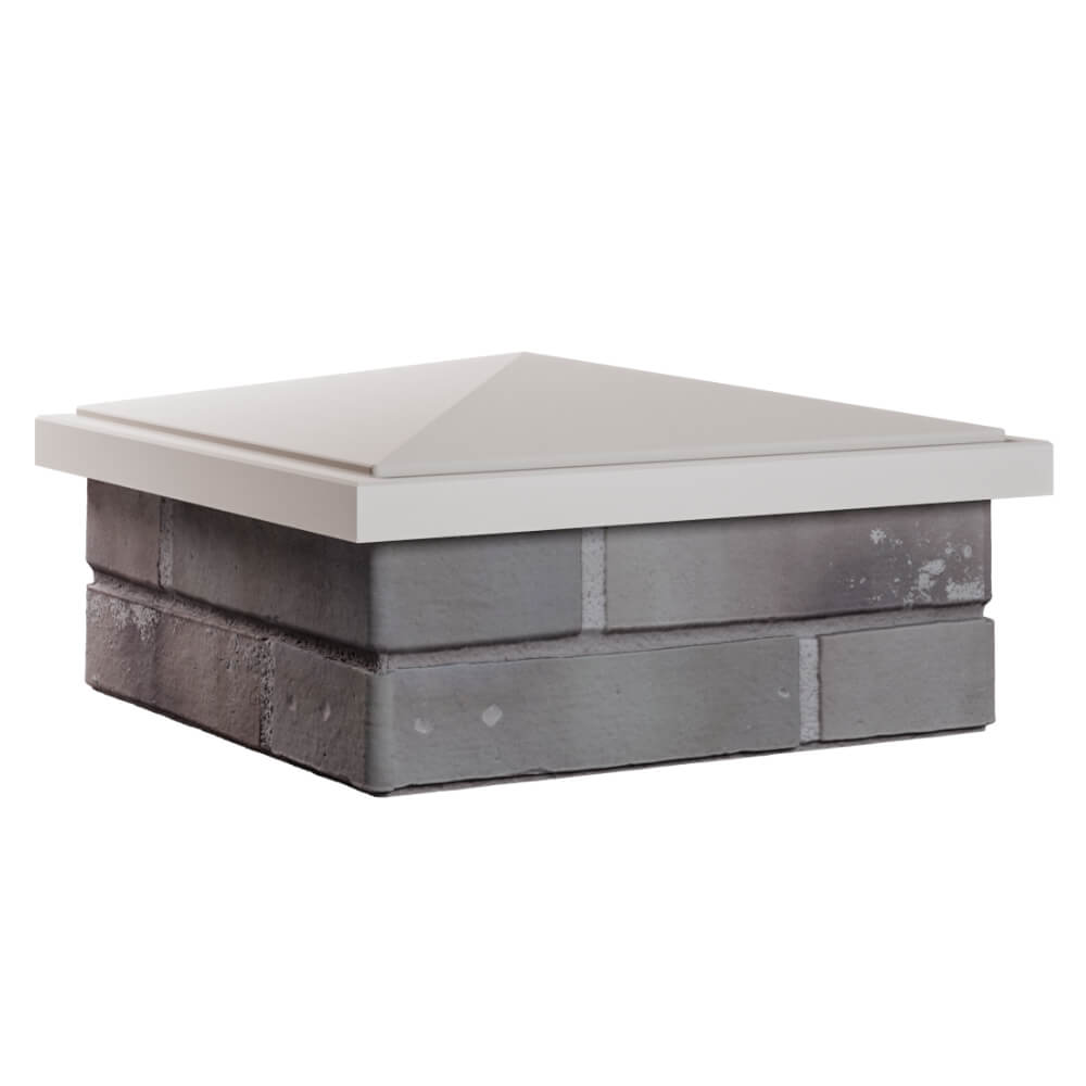 Колпак Zking БонаМоно Бежевый на столб 1.5х1.5 кирпича (385х385, 400х400мм) в Серпухове фото