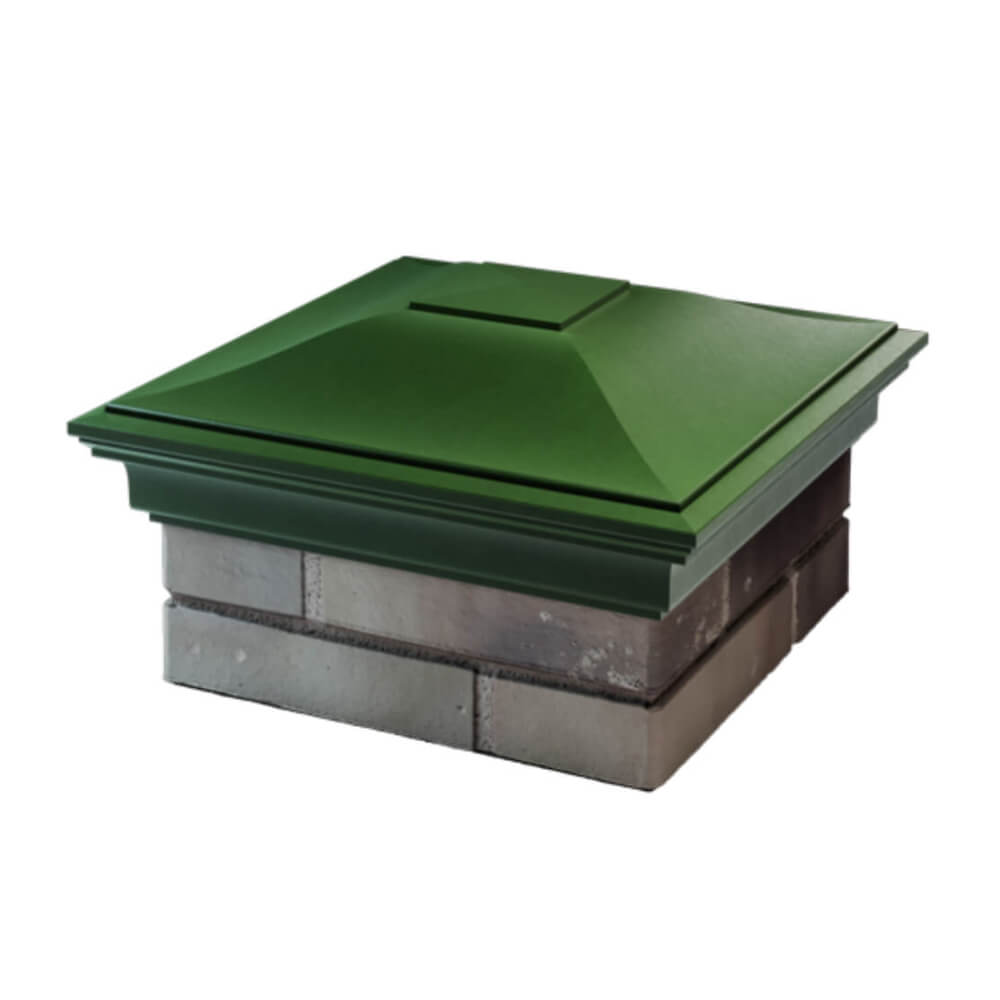 Колпак Zking Монблан Зеленый на столб 1.5х1.5 еврокирпича 0.7НФ (355х355мм) в Серпухове фото