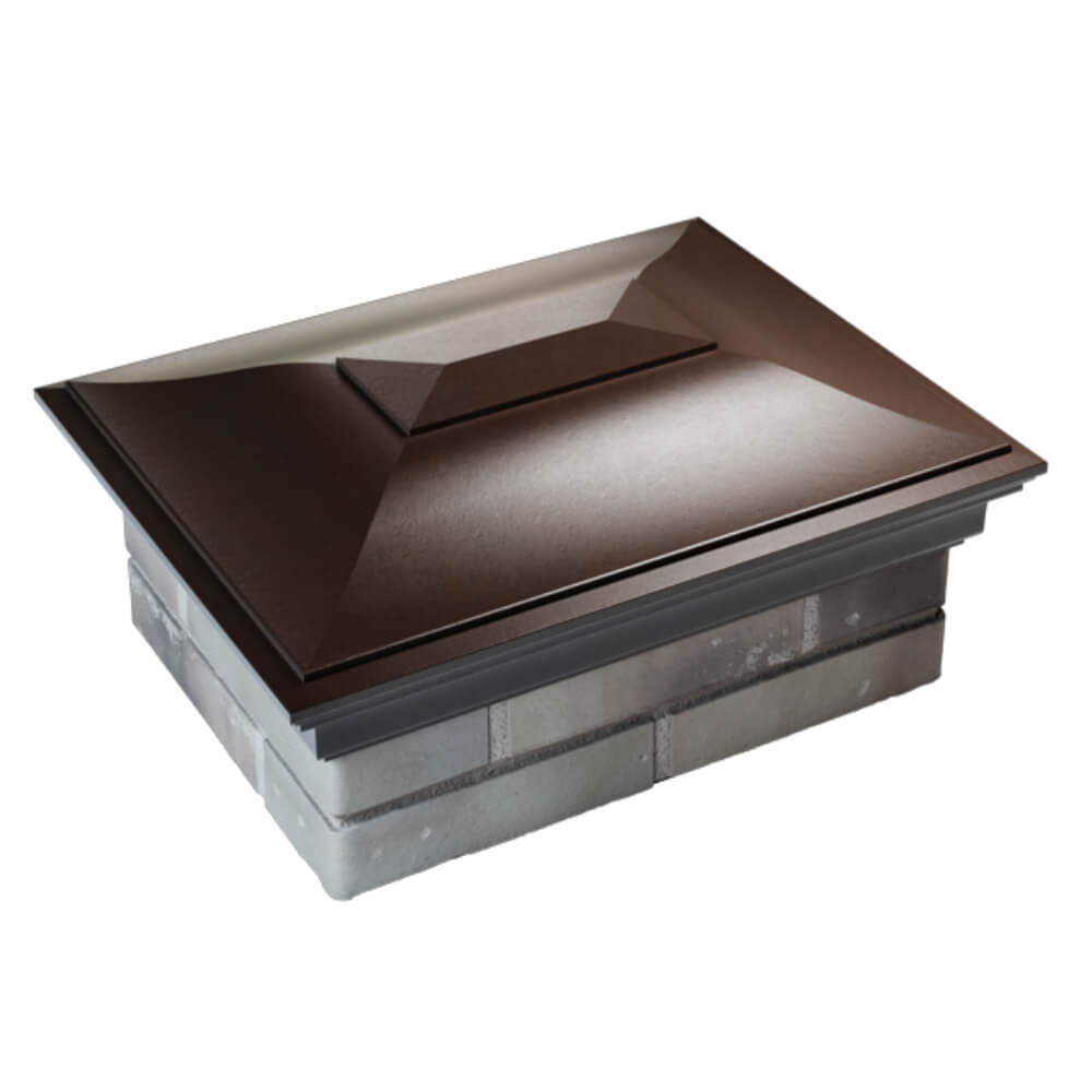 Колпак Zking Монблан Коричневый на столб 2х1.5 кирпича (515х385мм) Серпухов фото