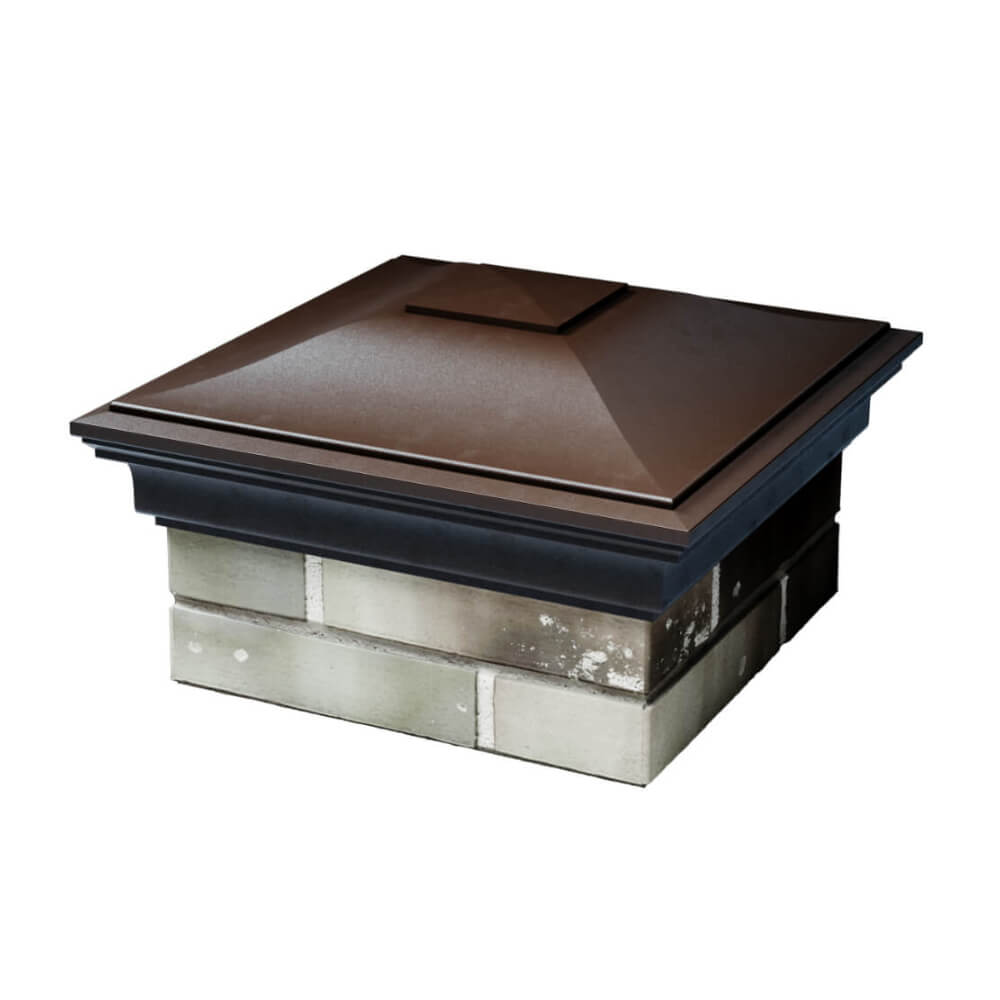 Колпак Zking Монблан Коричневый на столб 1.5х1.5 еврокирпича 0.7НФ (355х355мм) в Серпухове фото