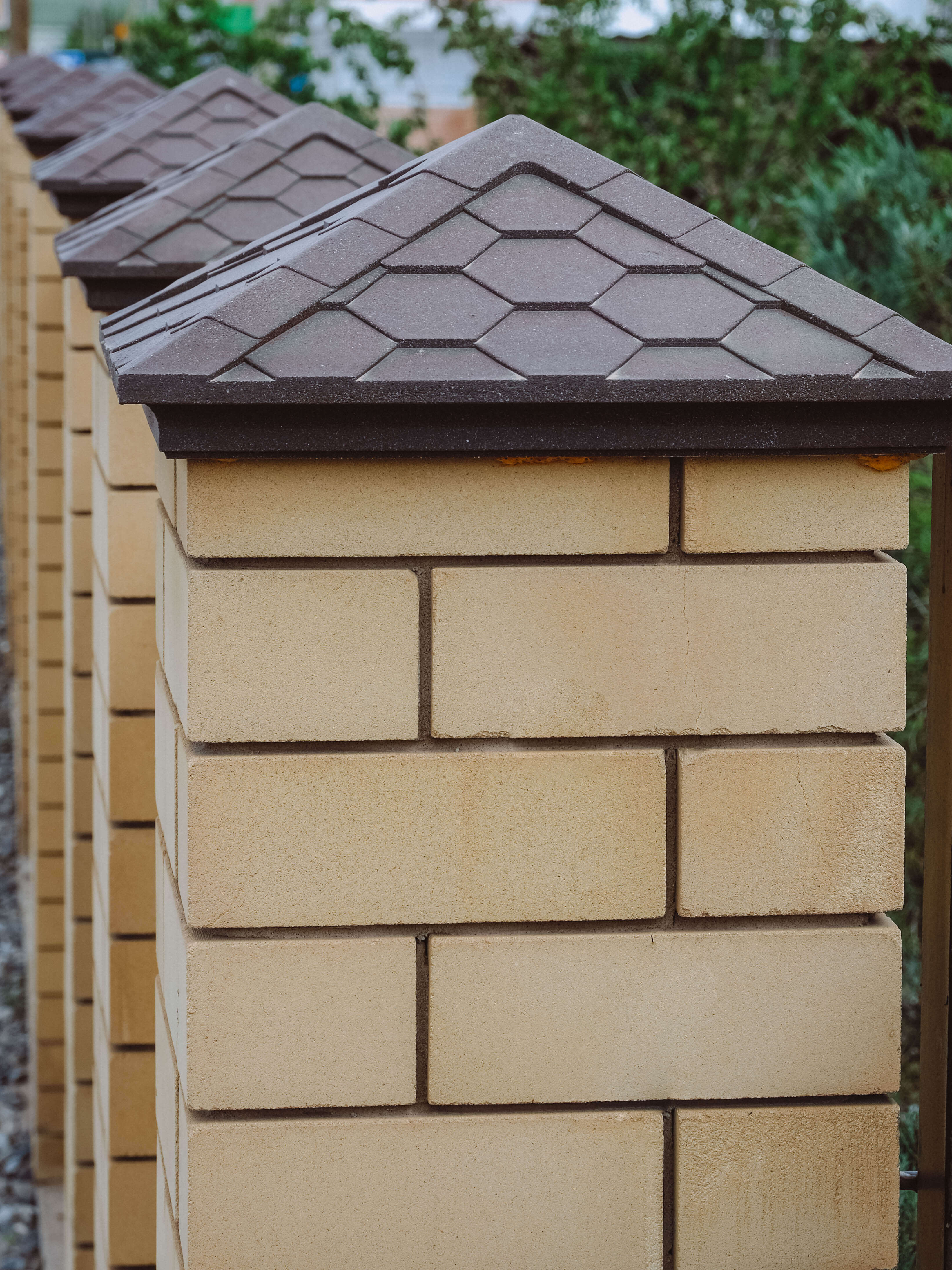 Колпак Zking Эверест Коричневый на столб 1.5х1.5 кирпича (390х390мм) в Серпухове фото