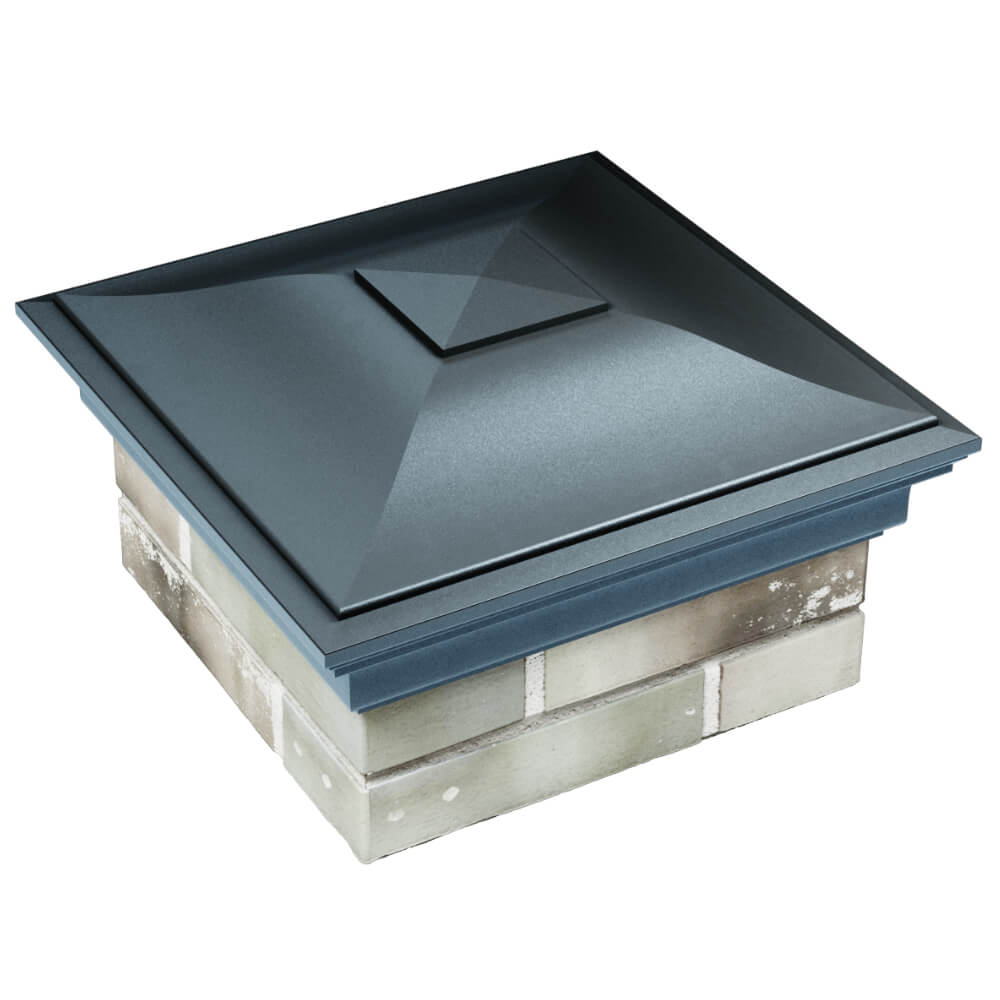 Колпак Zking Монблан Серый на столб 1.5х1.5 кирпича (385х385мм) в Серпухове фото