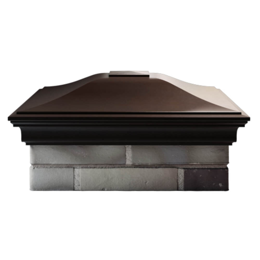 Колпак Zking Монблан Коричневый на столб 2х2 кирпича (515х515мм) в Серпухове фото