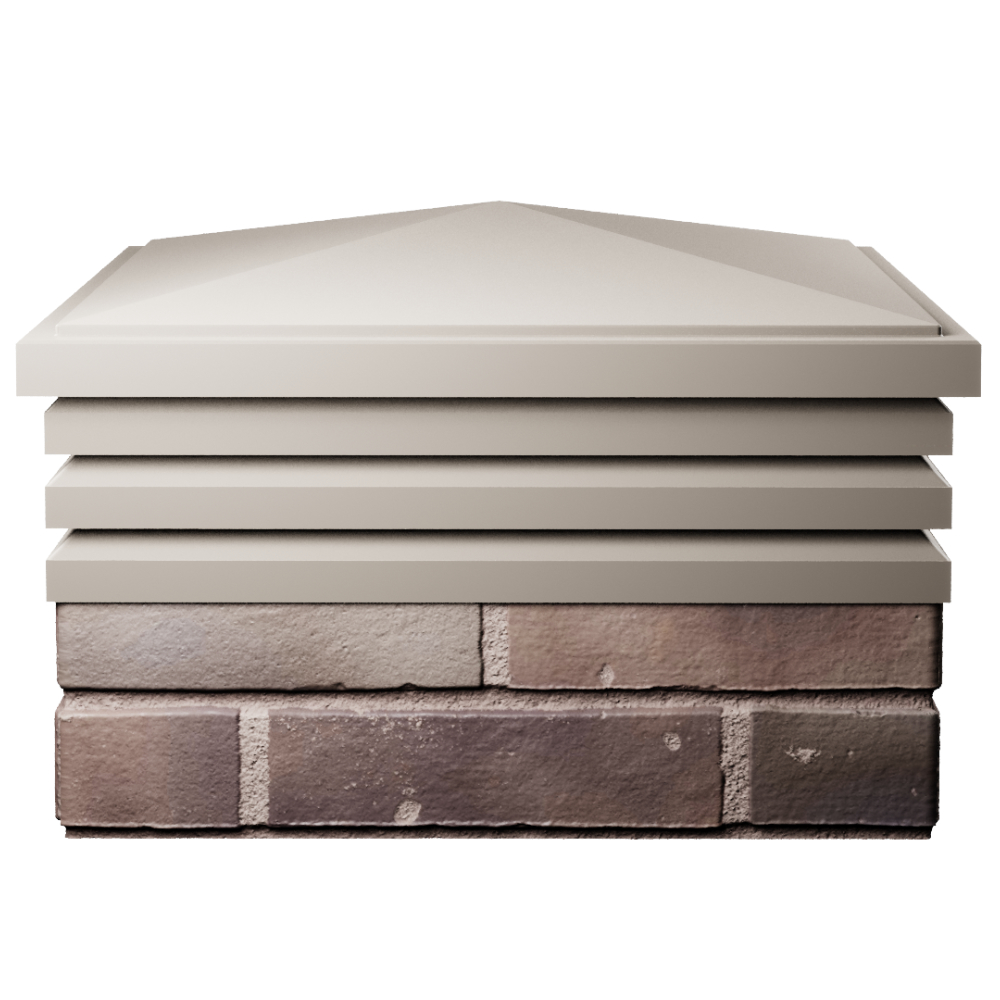 Колпак Zking Бона ХайТек Бежевый на столб 2х2 кирпича (513х513мм) Серпухов фото