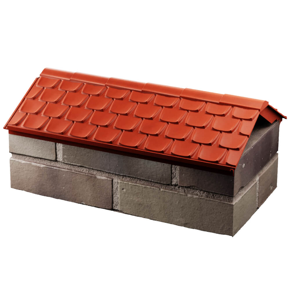 Парапет Zking Эльбрус Красный с посадкой на 1 кирпич (255мм) в Серпухове фото