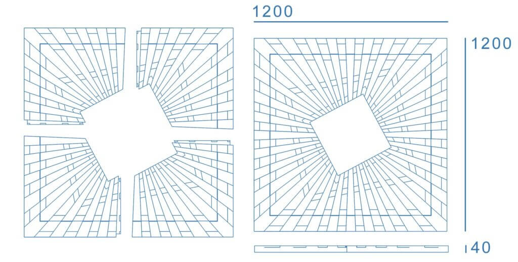 Приствольная решетка для дерева ZKING ATMOSPHERE 1.2х1.2м Черная в Серпухове фото