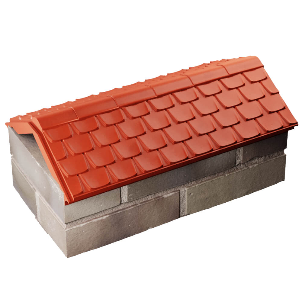 Парапет Zking Эльбрус Красный с посадкой на 1 кирпич (255мм) в Серпухове фото