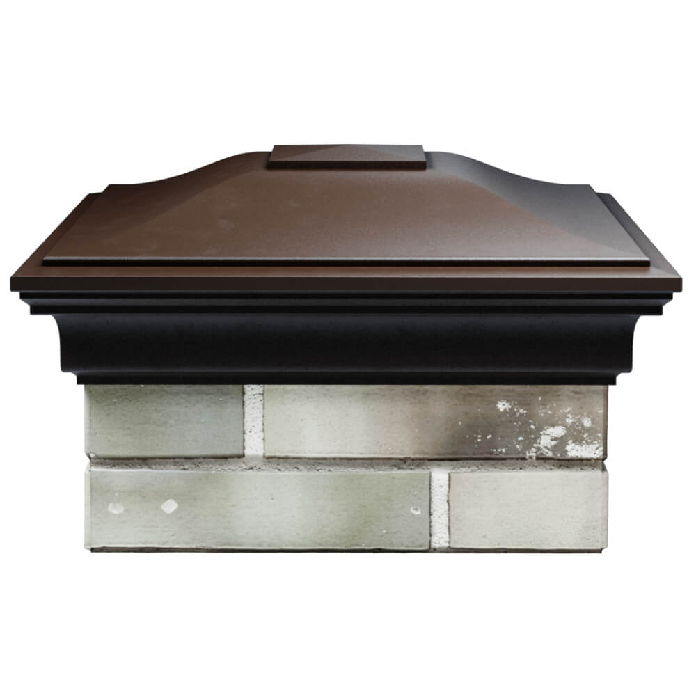 Колпак Zking Монблан Коричневый на столб 1.5х1.5 кирпича (385х385мм) Серпухов фото