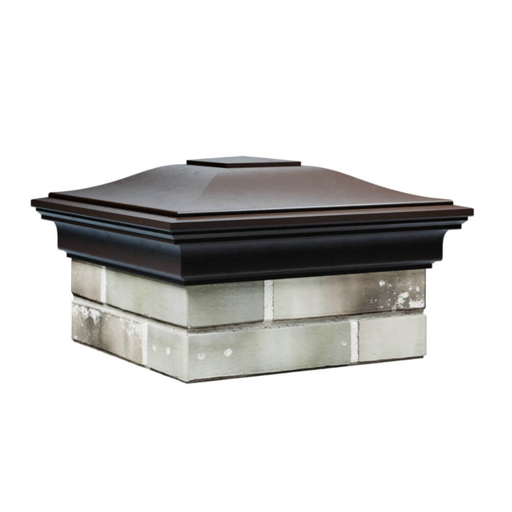 Колпак Zking Монблан Коричневый на столб 1.5х1.5 еврокирпича 0.7НФ (355х355мм) в Серпухове фото