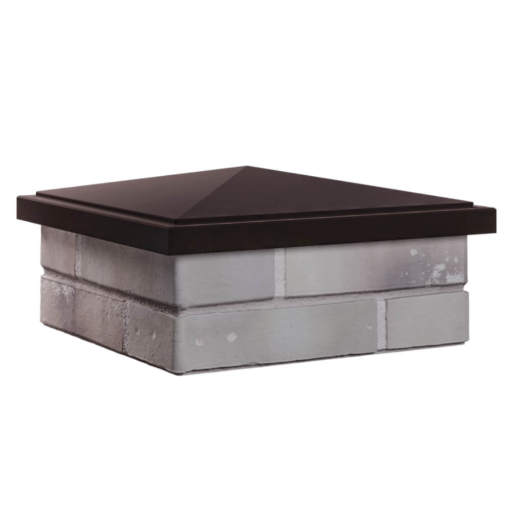 Колпак Zking БонаМоно Коричневый на столб 1.5х1.5 кирпича (385х385, 400х400мм) в Серпухове фото