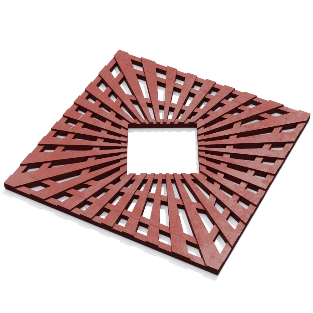 Приствольная решетка для дерева ZKING ATMOSPHERE 1.2х1.2м Красная в Серпухове фото