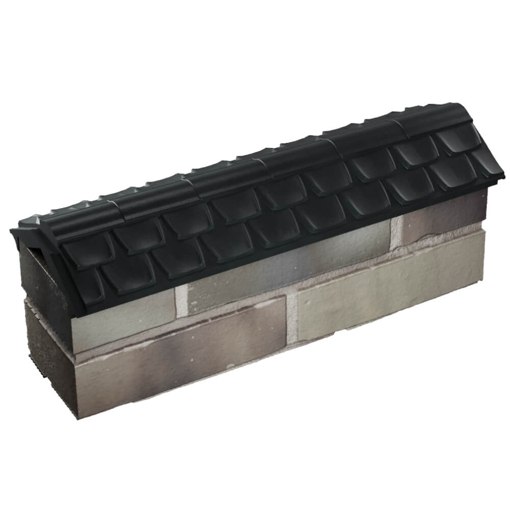 Парапет Zking Эльбрус Черный с посадкой на 0.5 кирпича (130мм) в Серпухове фото